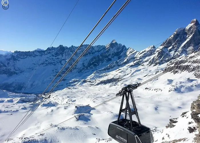 Cervinia Near Funicular With Private Garage Apartament